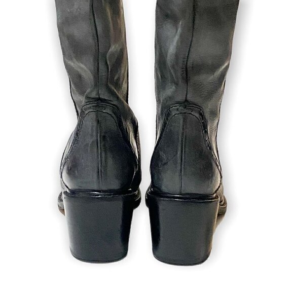 Chloe boots Grey Leather Knee High Mid heel boot, Size 39.5 EU - Picture 7 of 14